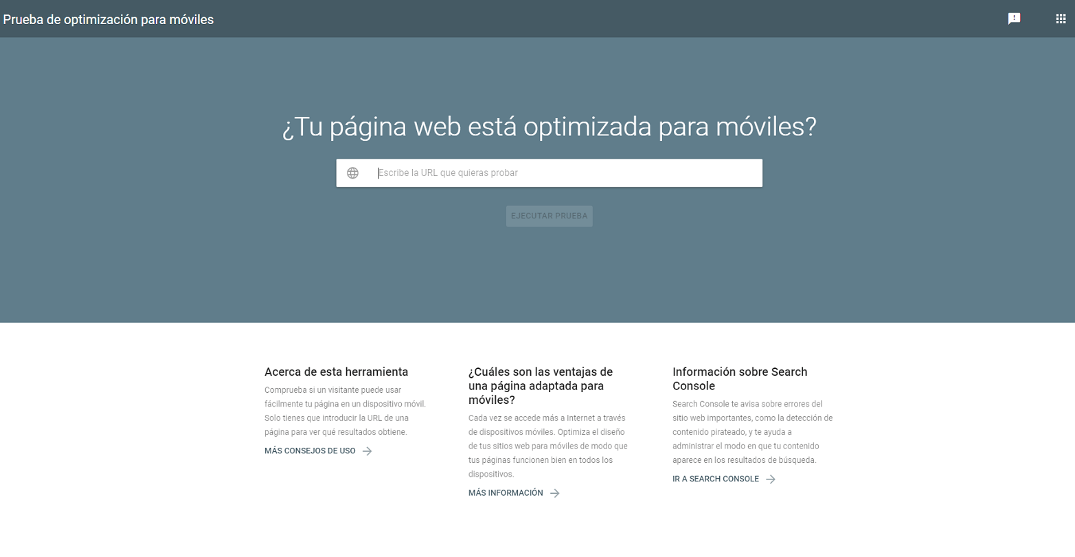 optimizacion web: mobile first index