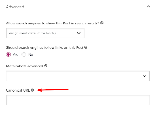 wie man eine kanonische URL in WordPress Schritt 1 hinzufügt