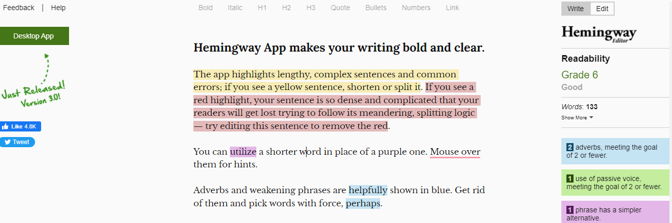 Hemingway-App